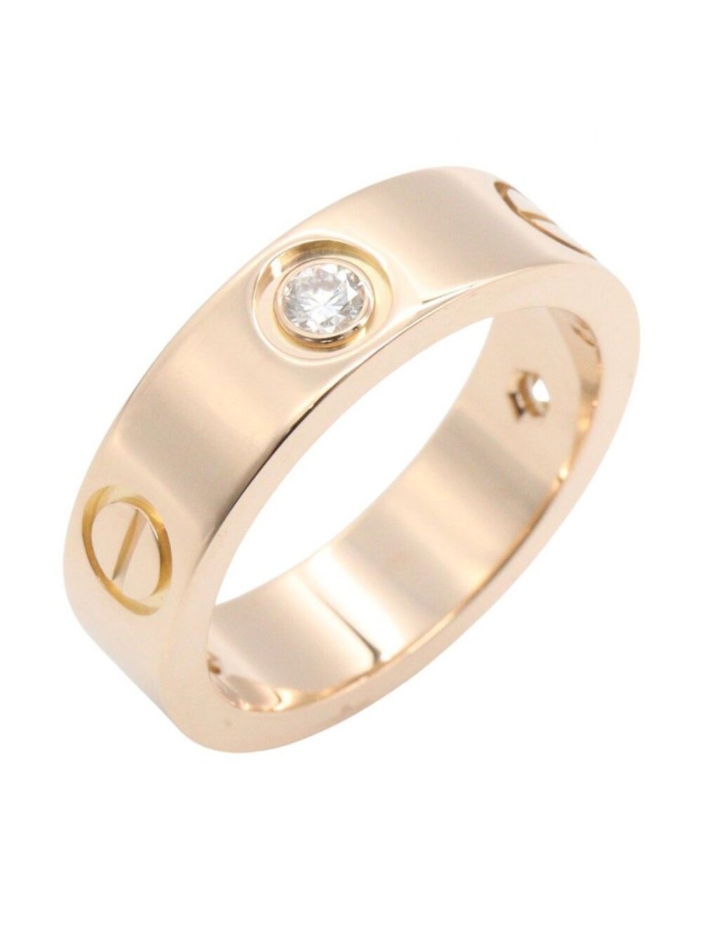 Cartier Ring Love Half Diamond 18k Pink Gold